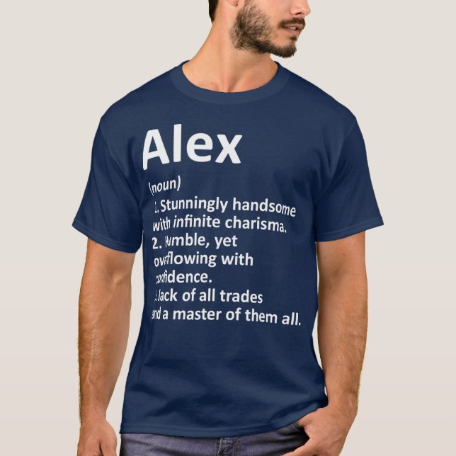 T-shirt ALEX Definition Personalized Name Funny Birthday (Devant)