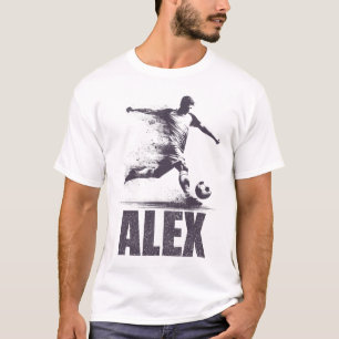 T-shirt Alex Football Garçons Personnalisé Prénom Alex