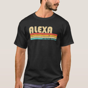 T-shirt ALEXA Nom Personnalisé Retro Vintage 80S 90S Birt
