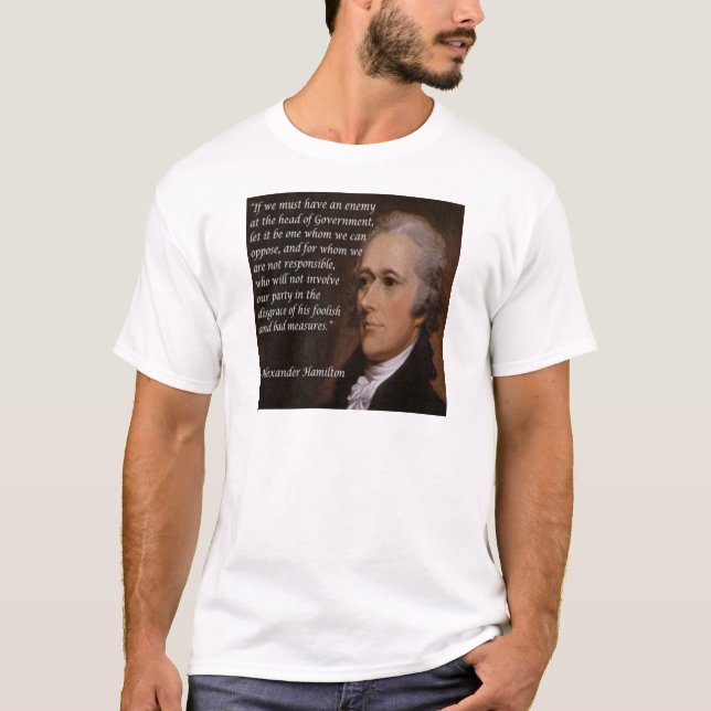 T-shirt Alexander Hamilton "Chef Ennemi" Cadeau (Devant)