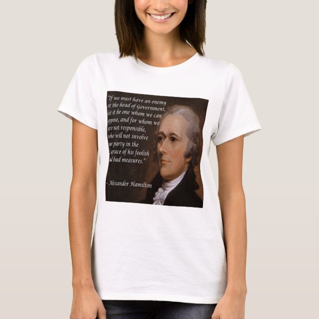 T-shirt Alexander Hamilton "Chef Ennemi" Cadeau (Devant)