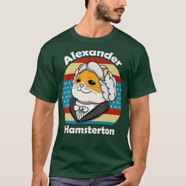 T-shirt Alexander Hamilton Retro Hamster Alexander (Devant)