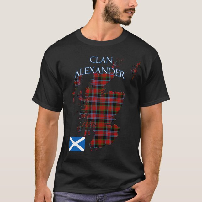 T-shirt Alexander Scottish Clan Tartan Scotland (Devant)