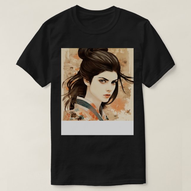T-shirt Alexandra Daddario UkiyoE (Design devant)