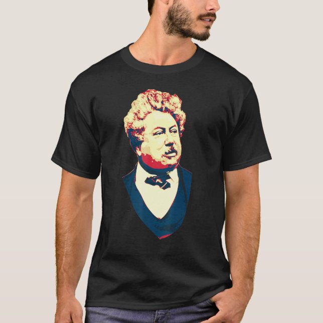 T-shirt Alexandre Dumas Célèbre Poète Et Écrivain Français (Devant)