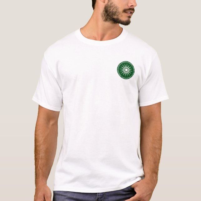 T-shirt Alexandre la grande chemise verte et blanche (Devant)