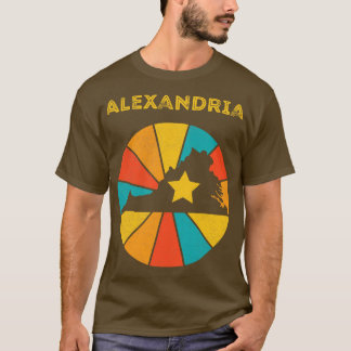 T-shirt Alexandria Virginia Vintage Souvenir dénudé 1