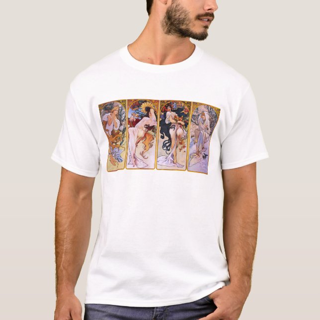 T-shirt Alfons Mucha ~ Les quatre saisons (Devant)