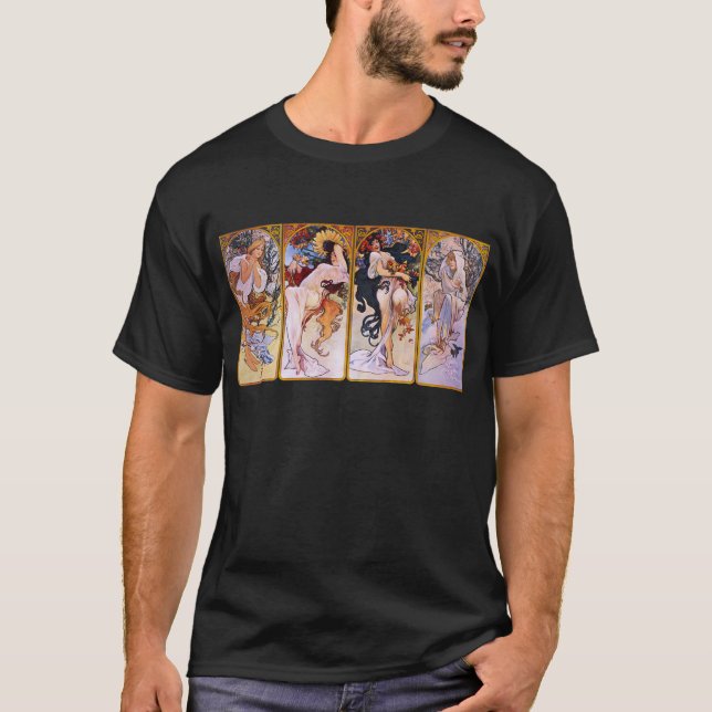 T-shirt Alfons Mucha ~ Les quatre saisons (Devant)