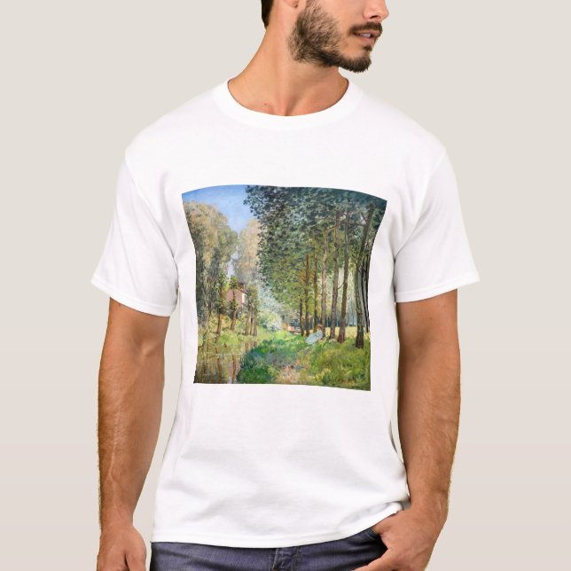 T-shirt Alfred Sisley - Repos au bord du ruisseau (Devant)
