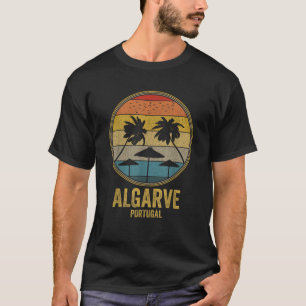 T-shirt Algarve Portugal Retro Sunset Vintage 80s Plage Di