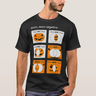 T-shirt Algebra Booléenne Trick Ou Traite Citrouille Diagr