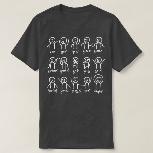 T-shirt Algebra Danse Drôle Graphe Chiffres Math Équation  (Design devant)