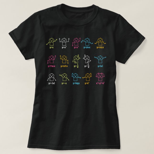 T-shirt Algebra Graphique de danse Chiffres Math Equation  (Design devant)