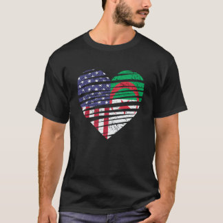 T-shirt Algeria American Grown Heart USA Patriot Heritage 