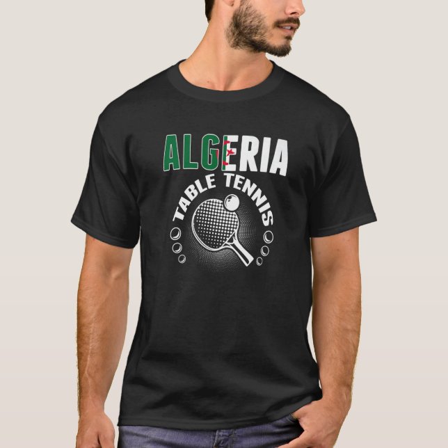 T-shirt Algeria Table Tennis  Support Algerian Ping Pong T (Devant)