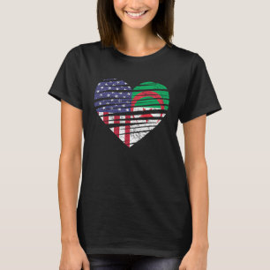T-shirt Algérie American Gros Coeur USA Patriot Heritage