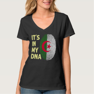 T-shirt Algérie Dans Mon Adna Algérie Équipe Drapeau Algér