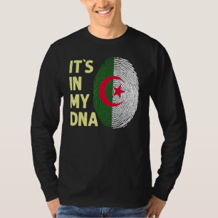 T-shirt Algérie Dans Mon Adna Algérie Équipe Drapeau Algér
