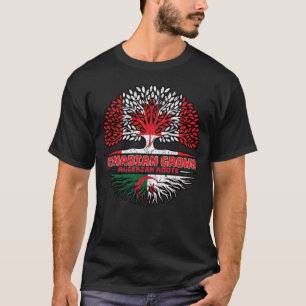 T-shirt Algérie Drapeau des racines d'arbre du Canada algé