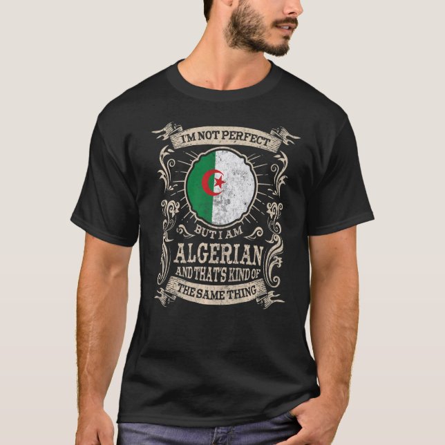 T-shirt Algérie Drapeau Fiers Algériens Hommes et Femmes 1 (Devant)