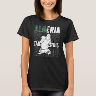 T-shirt Algérie Table Tennis Soutien Algérien Ping Pong T