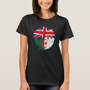 T-shirt Algérie vintage avec les racines du drapeau britan