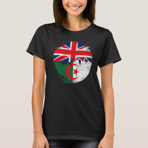 T-shirt Algérie vintage avec les racines du drapeau britan