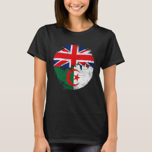 T-shirt Algérie vintage avec les racines du drapeau britan