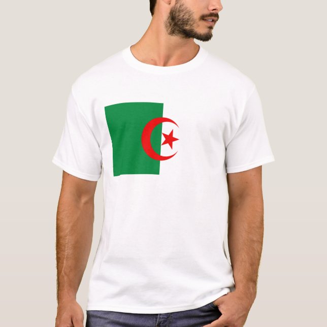 T-shirt algérien de drapeau (Devant)