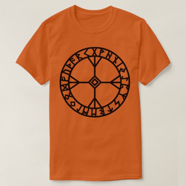 T-shirt Algiz rune Sagesse et courage amulet (Design devant)
