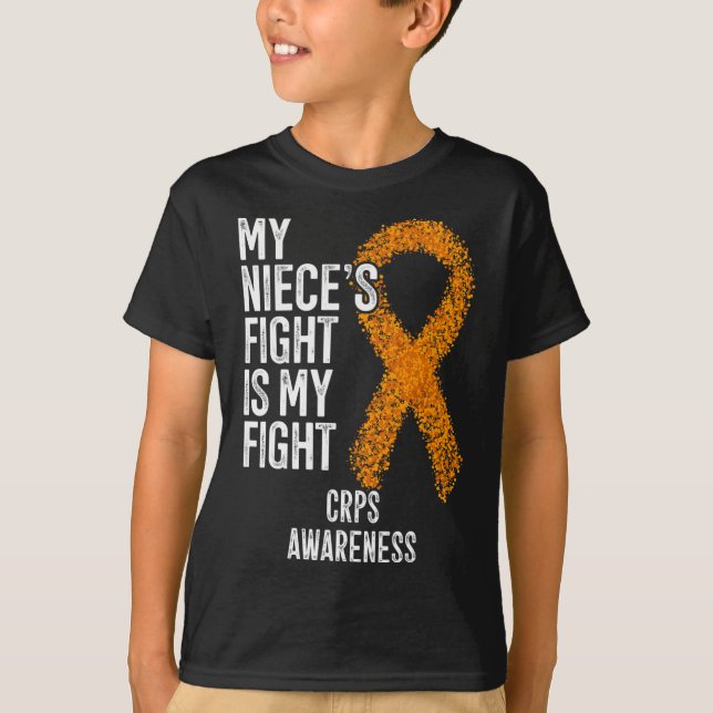 T-shirt Algodystrophie Le combat de ma nièce est mon comba (Devant)