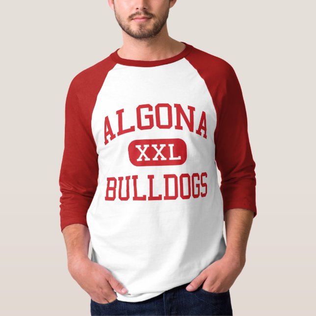 T-shirt Algona - bouledogues - lycée - Algona Iowa (Devant)
