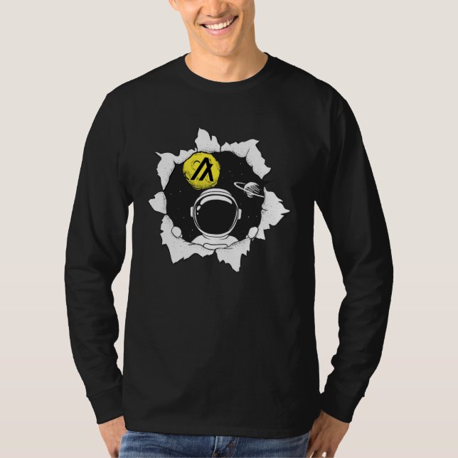 T-shirt Algorand Token Cryptocurrency Space Moon Gear (Devant)