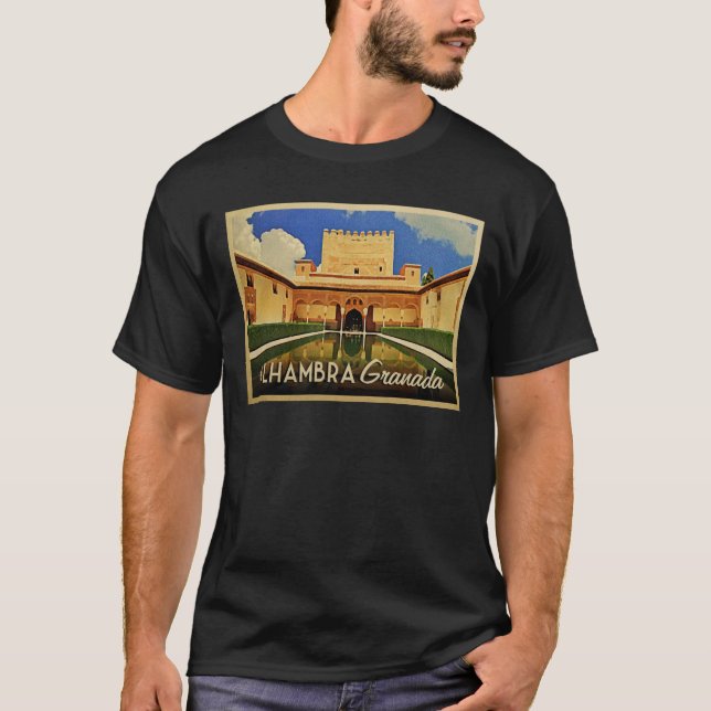 T-shirt Alhambra Grenade Espagne (Devant)