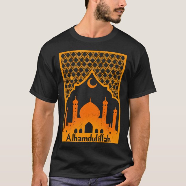 T-shirt Alhamdulillah Religion Islamique Mosquée Allah Mus (Devant)