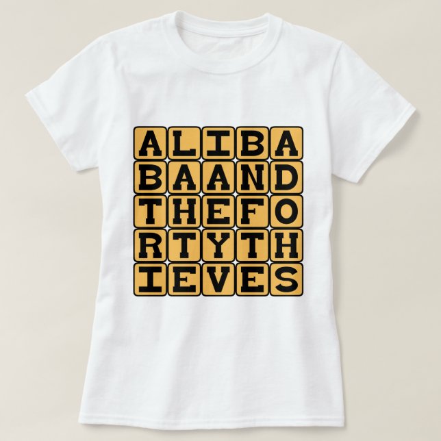 T-shirt Ali Baba et les quarante voleurs, histoire des 100 (Design devant)