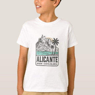 T-shirt Alicante Sketch Santa Bárbara Castle Costa Blanca 