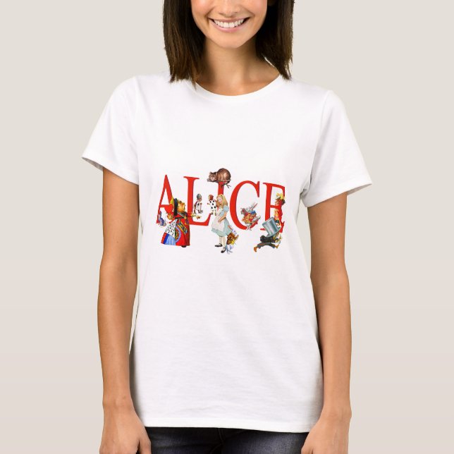 T-shirt Alice au pays des merveilles et amis (Devant)