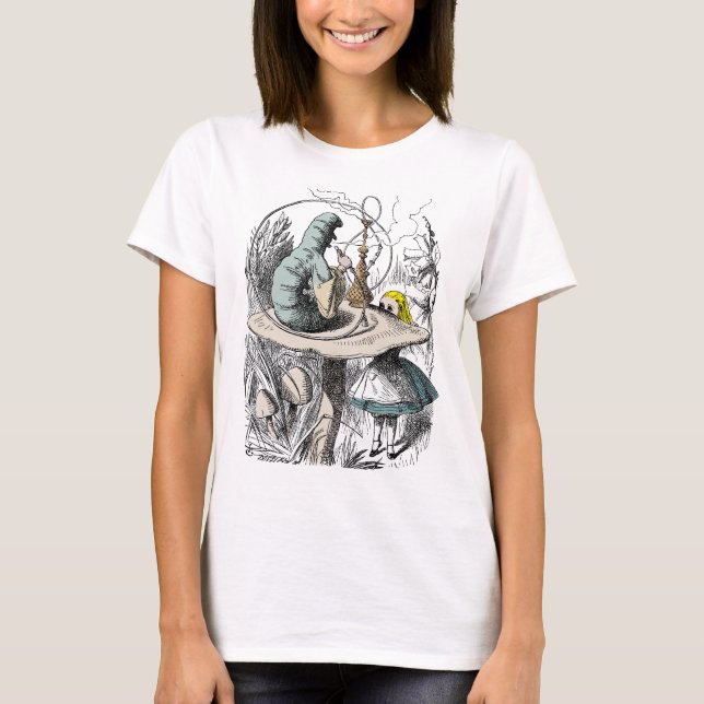 T-shirt Alice au pays des merveilles et le catapillaire (Devant)