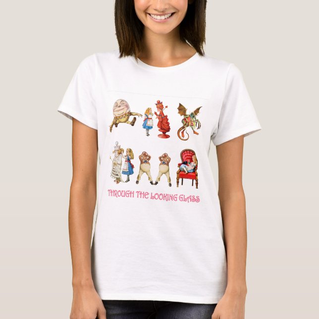 T-shirt Alice au pays des merveilles et ses amis. (Devant)