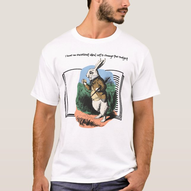 T-shirt Alice au pays des merveilles Lapin blanc (Devant)