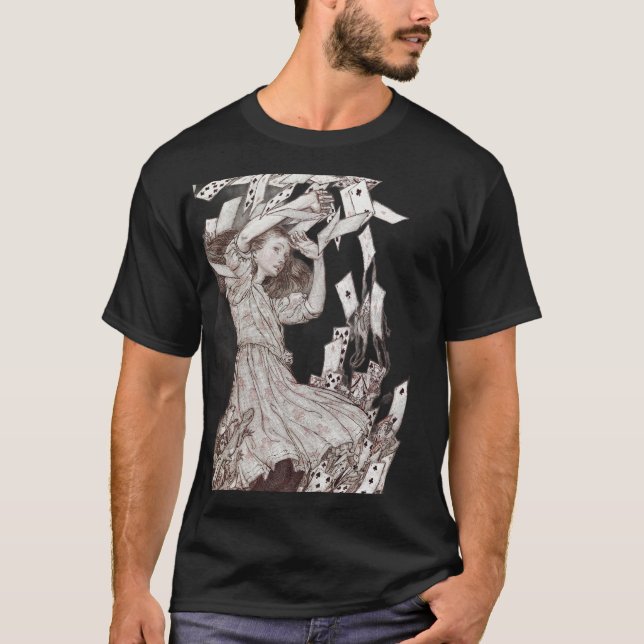 T-shirt Alice Au Pays Des Merveilles Lewis Carroll Rackham (Devant)