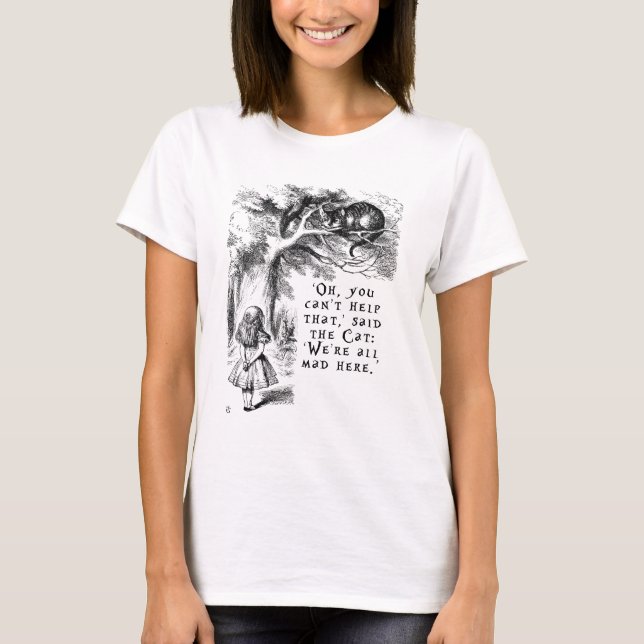 T-shirt Alice au pays des merveilles - nous sommes tous (Devant)