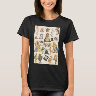 T-shirt Alice au Pays des Merveilles, Papier Doll Vintage