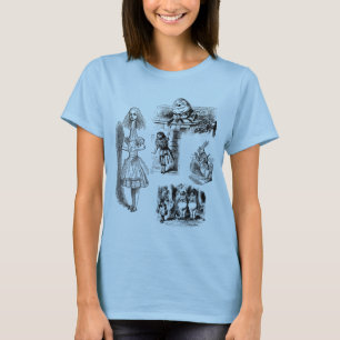 T-shirt Alice au Pays des Merveilles vintage, Personnages 