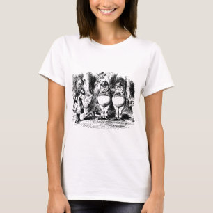 T-shirt Alice au pays des merveilles vintage, Tweedledum T