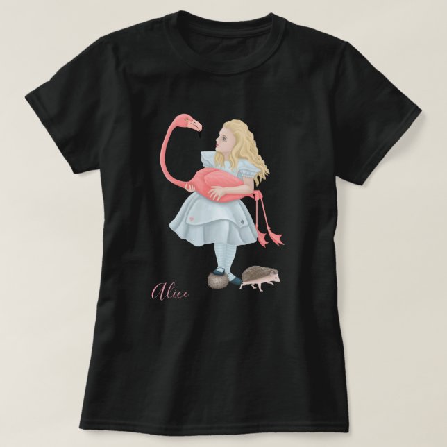 T-shirt Alice avec Flamant rose (Design devant)