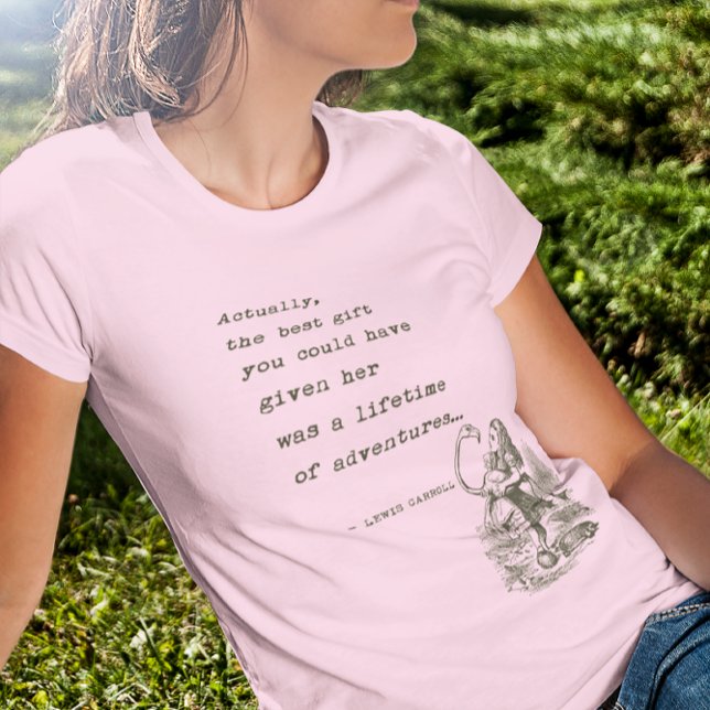 T-shirt Alice dans la citation d'aventure du pays des (Créateur téléchargé)