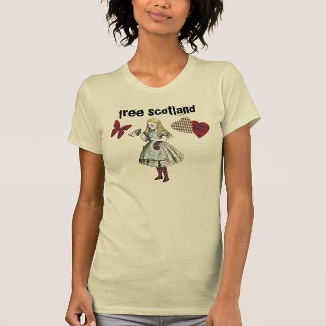 T-shirt Alice dans la pièce en t écossaise de (Devant)